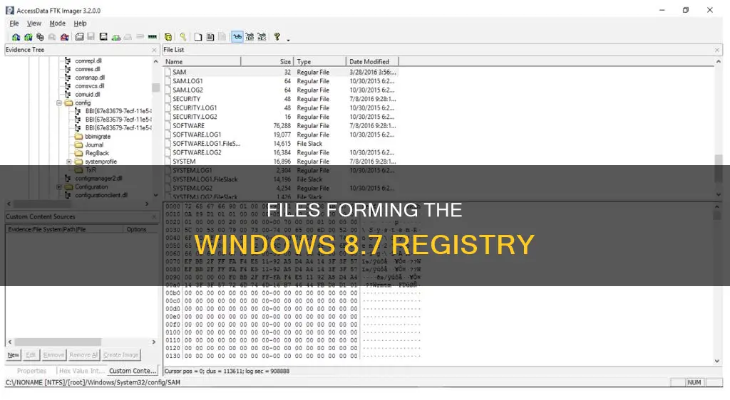 what files constitute the windows 8 7 registry