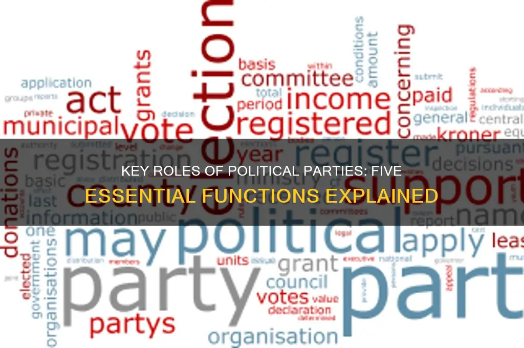 what five things do political parties do