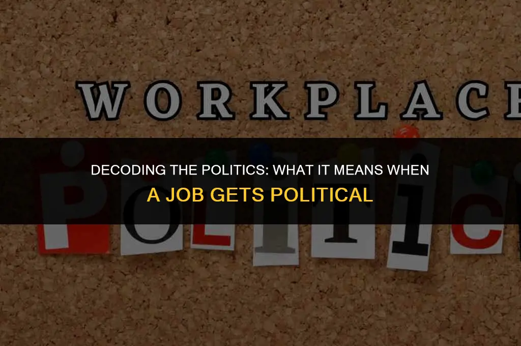 what foes it mean when a job is political