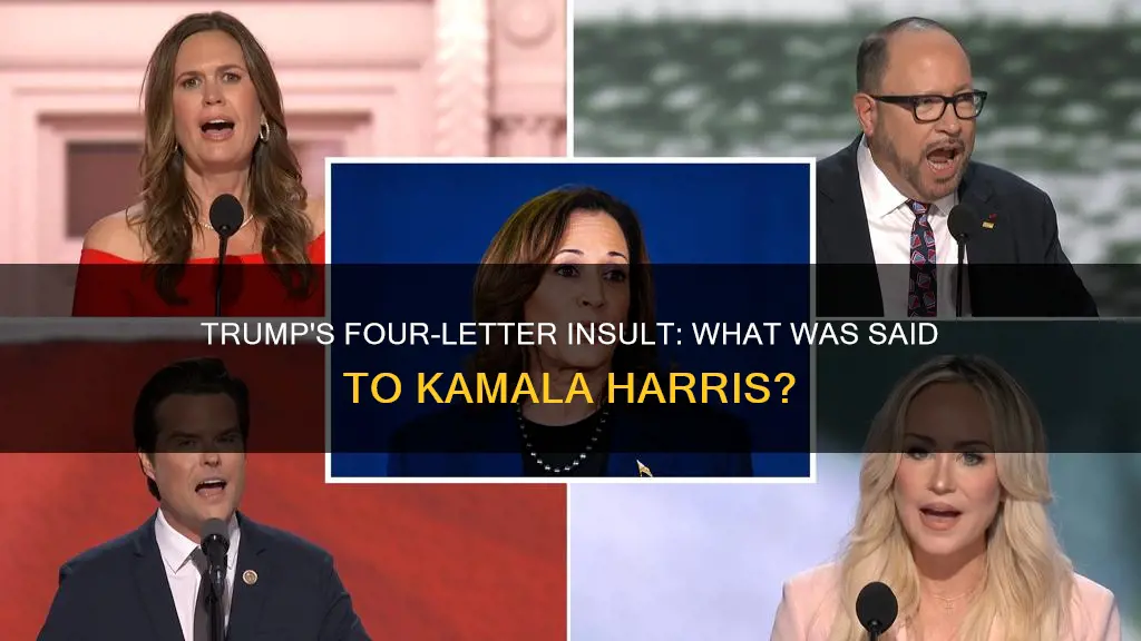 what four letter word did trump call kamala harris