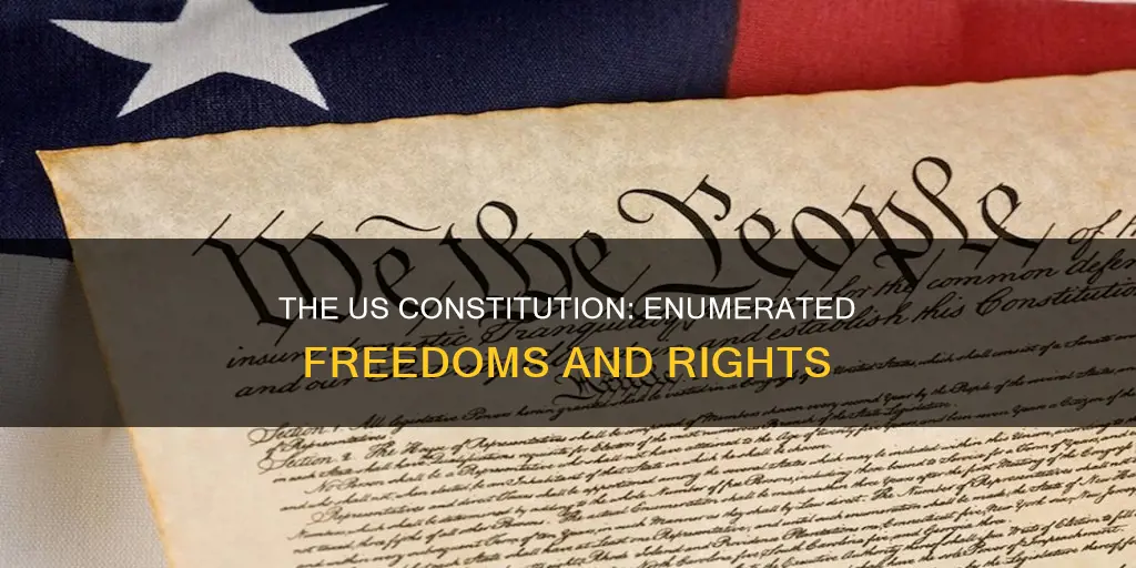 what freedom is enumerated in the us constitution