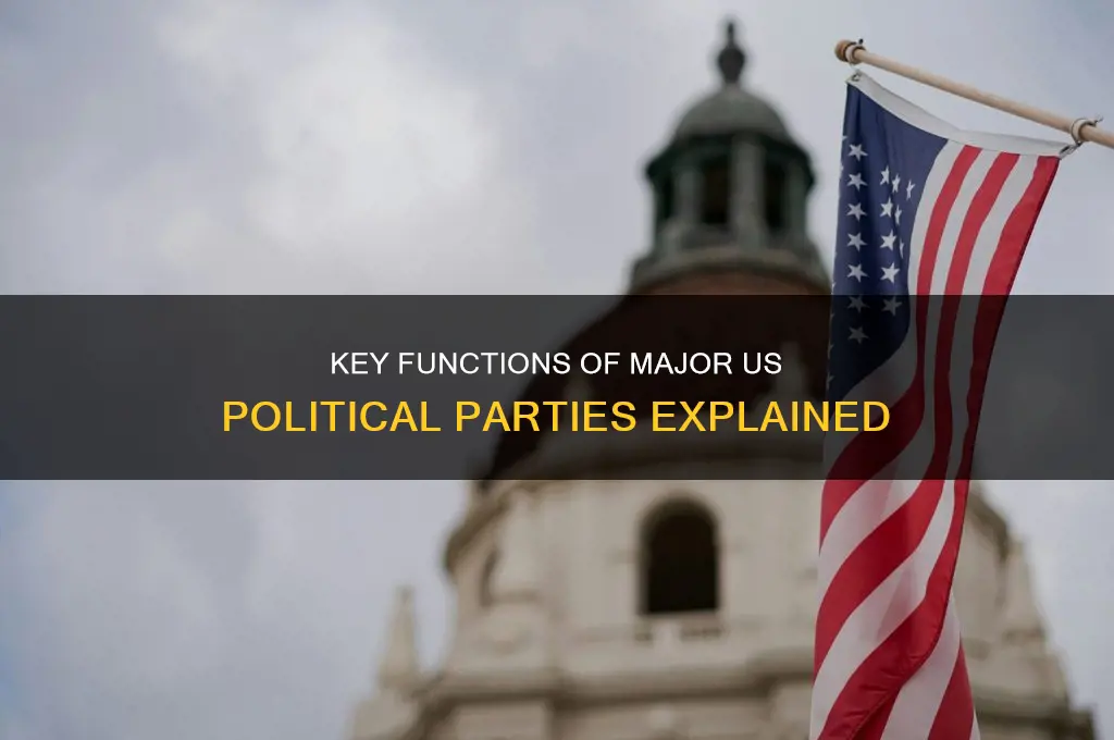 what functions do major political parties in the us include