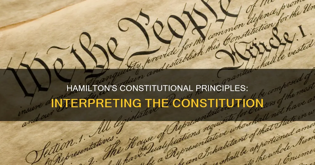 what general principles does hamilton stress in interpreting the constitution