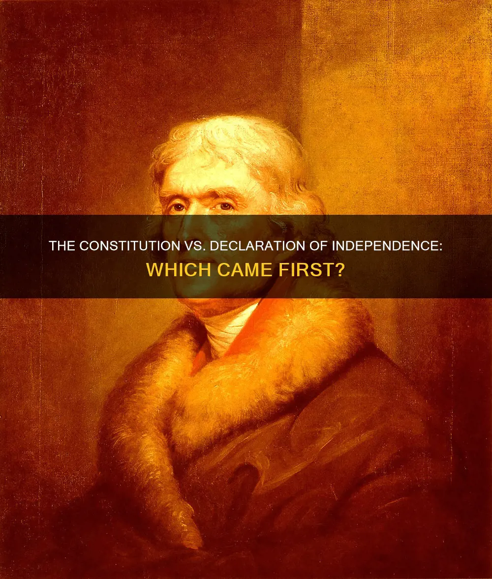 what happened first constitution or declaration of independence