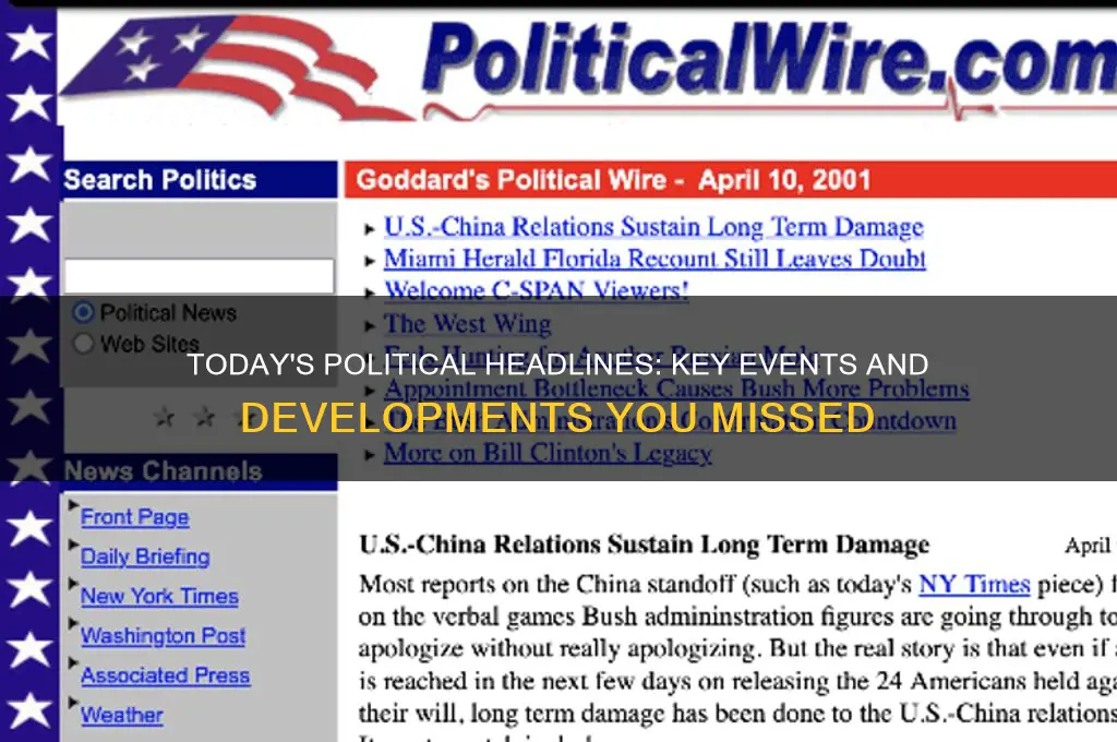 what happened yoday in politics