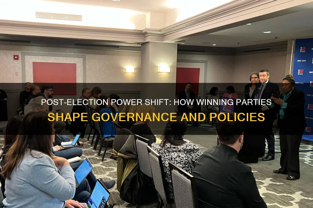 what happens if a political party wins an election