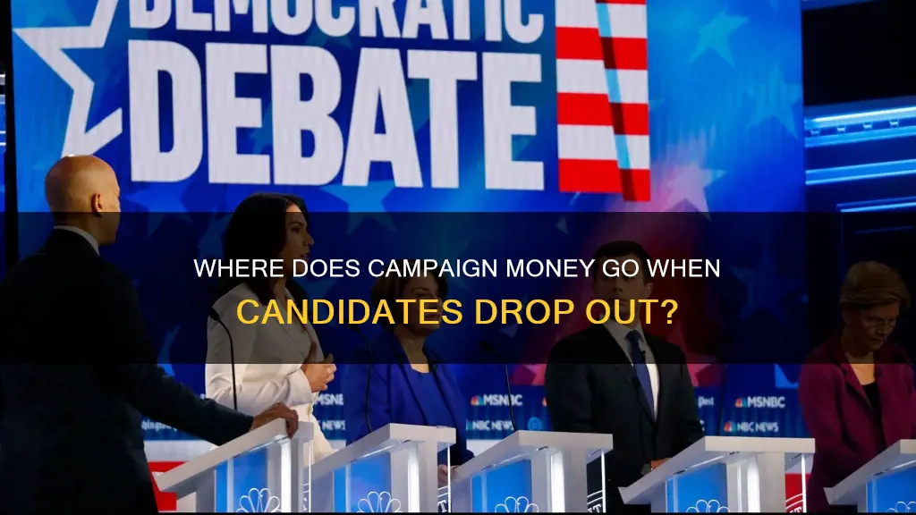 what happens to campaign money when a candidate drops out