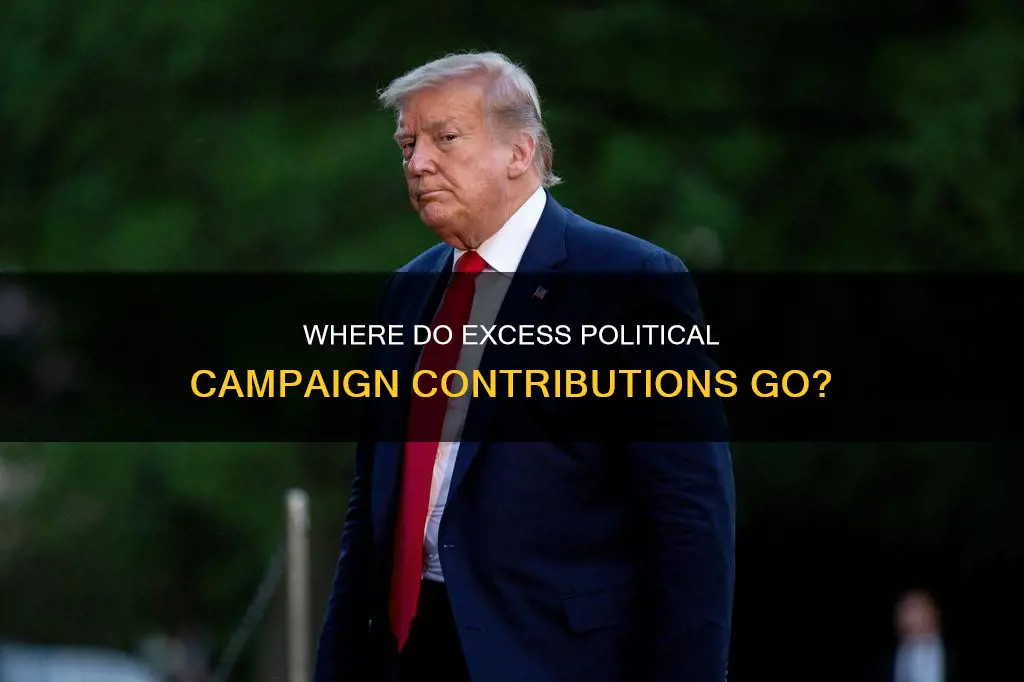 what happens to excess political campaign contributions