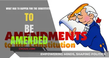 Amending the Constitution: A Complex Process