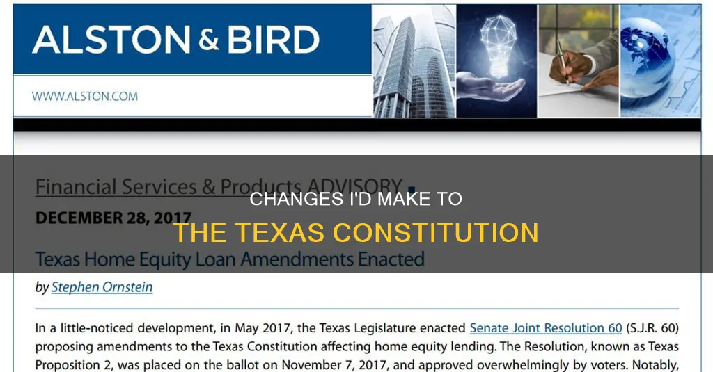 what i would fix in the texas constitution