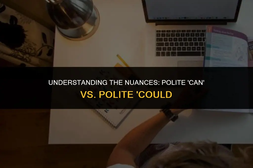 what id the difference in polite can vs could