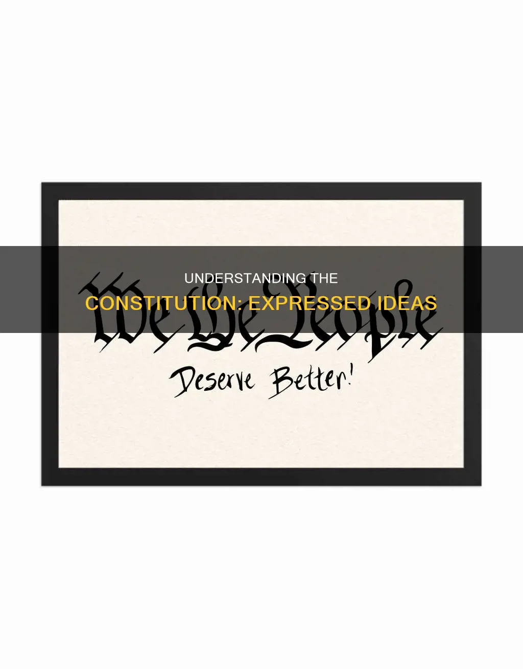 what idea is expressed in this excerpt from the constitution