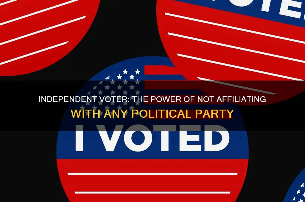 what if i didnt affiliate with any political party