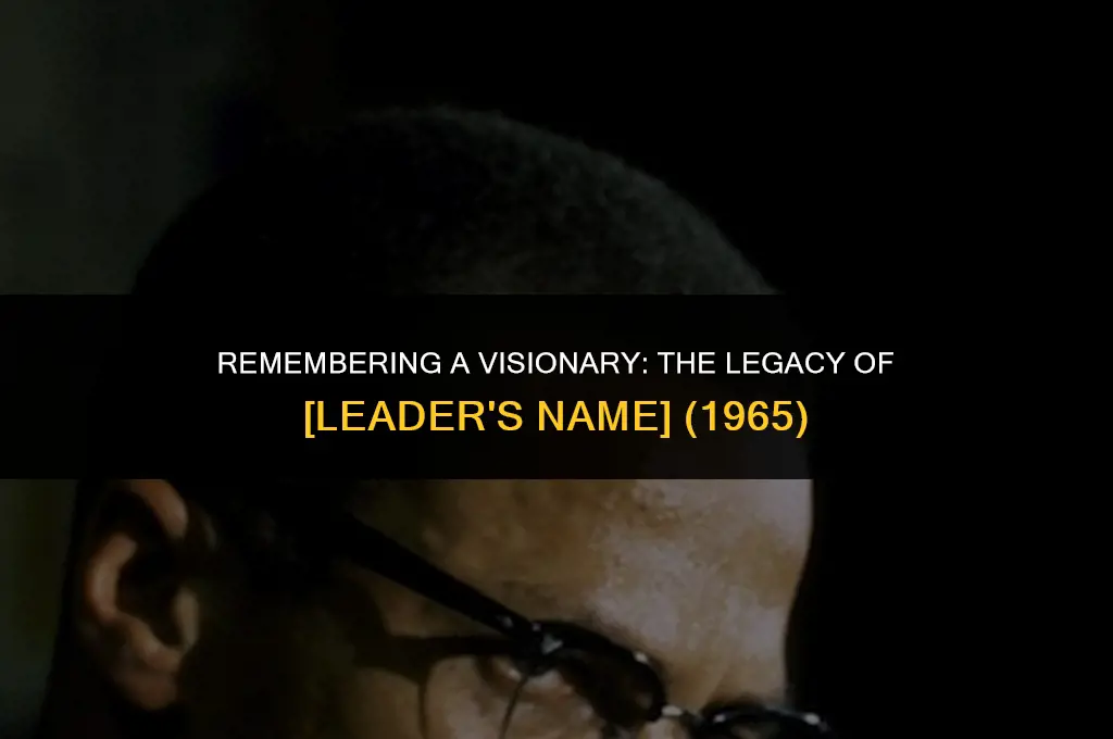what important political leader died in 1965