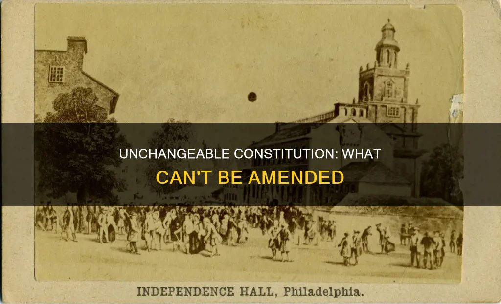 what in the constitution cannot be amended
