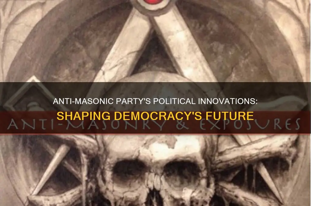 what innovations did the anti-masonic party bring to politics