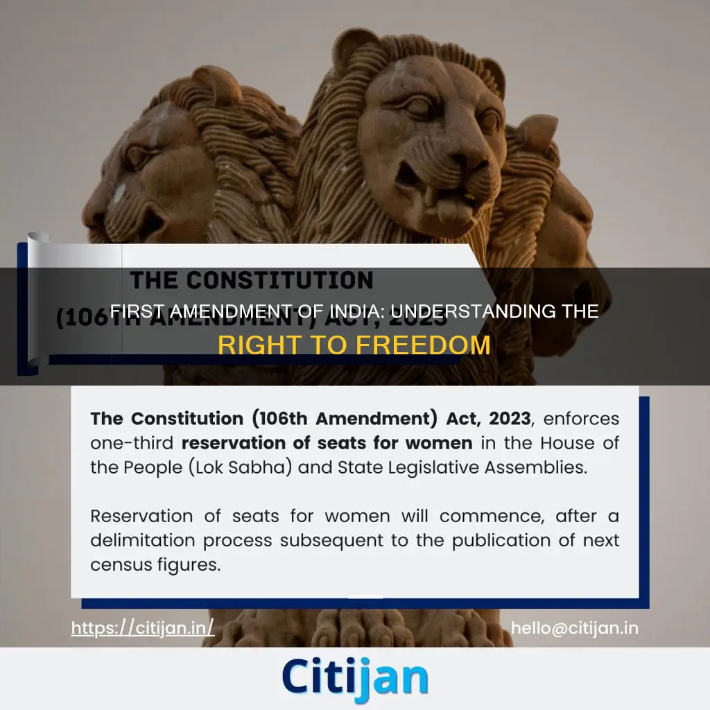 what is 1st amendment of indian constitution