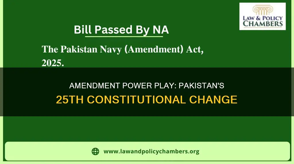 what is 25th amendment in constitution of pakistan