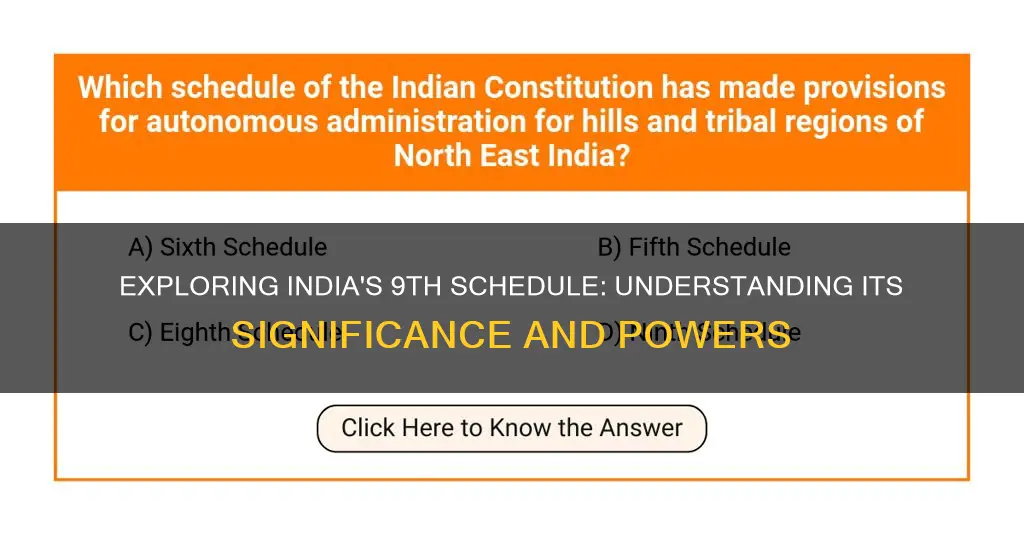 what is 9th schedule of indian constitution