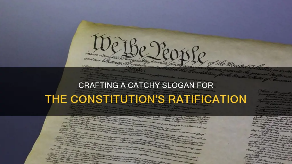 what is a catchy slogan for ratifying the constitution