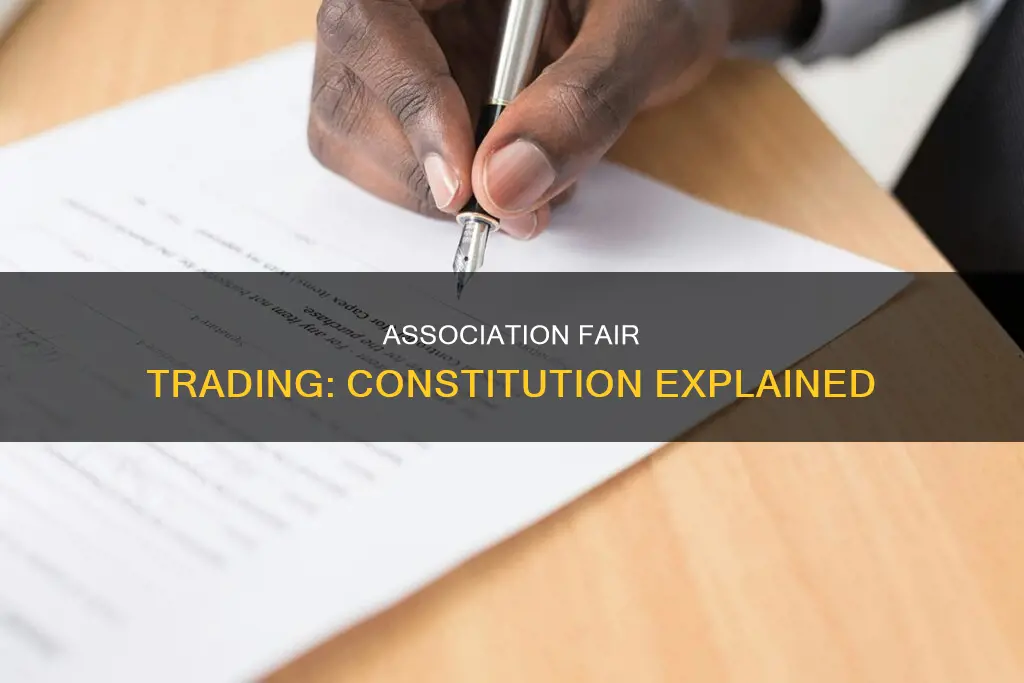 what is a constitution for an association fair trading