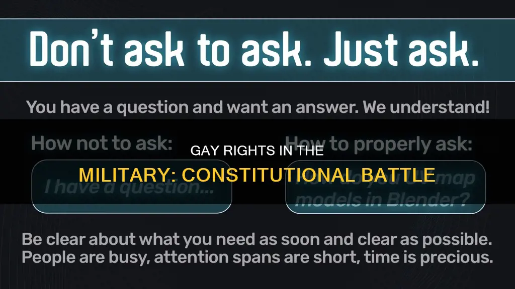 what is a constitutional issues involving gays in the military