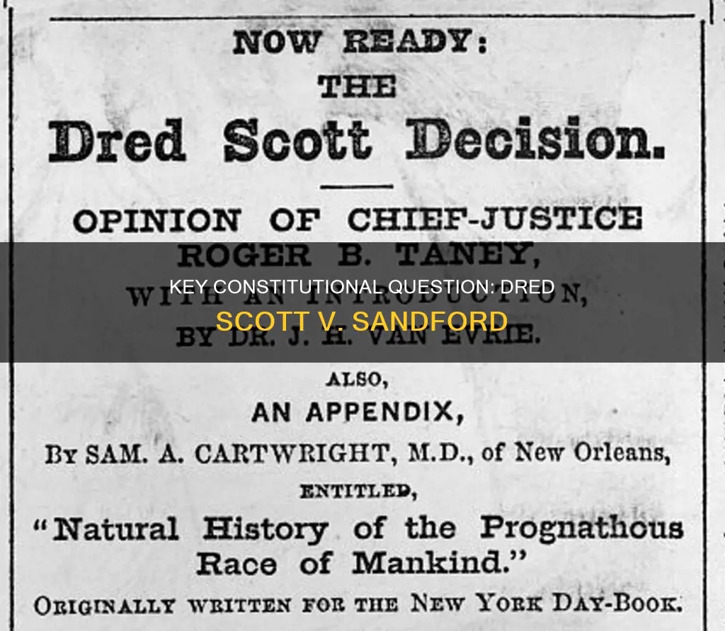 what is a constitutional question of dred scott v sandford