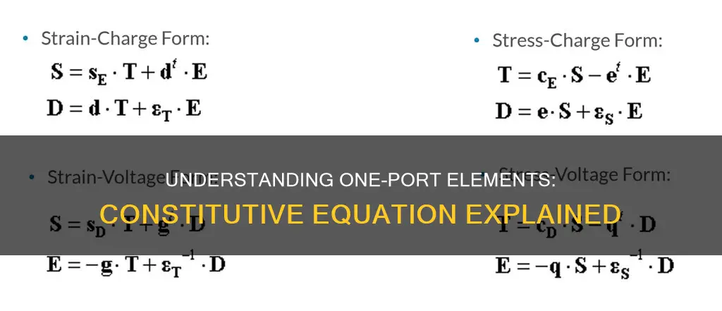 what is a constitutive equation for 1 port elements