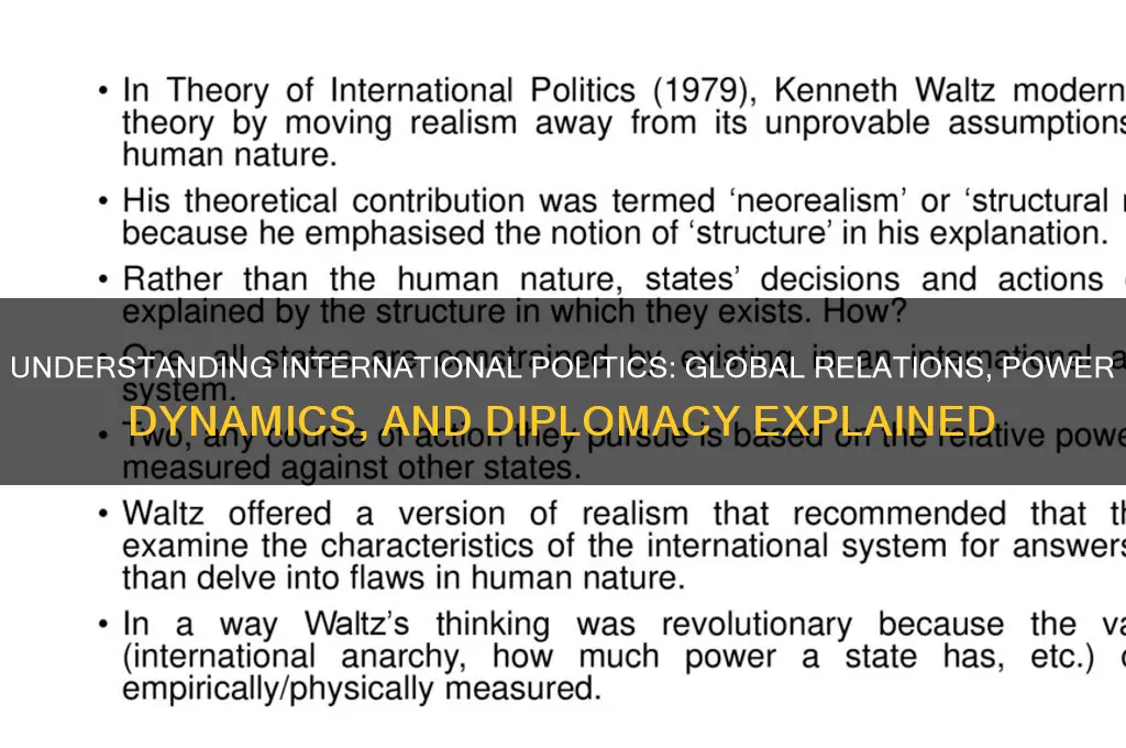 what is a international politics