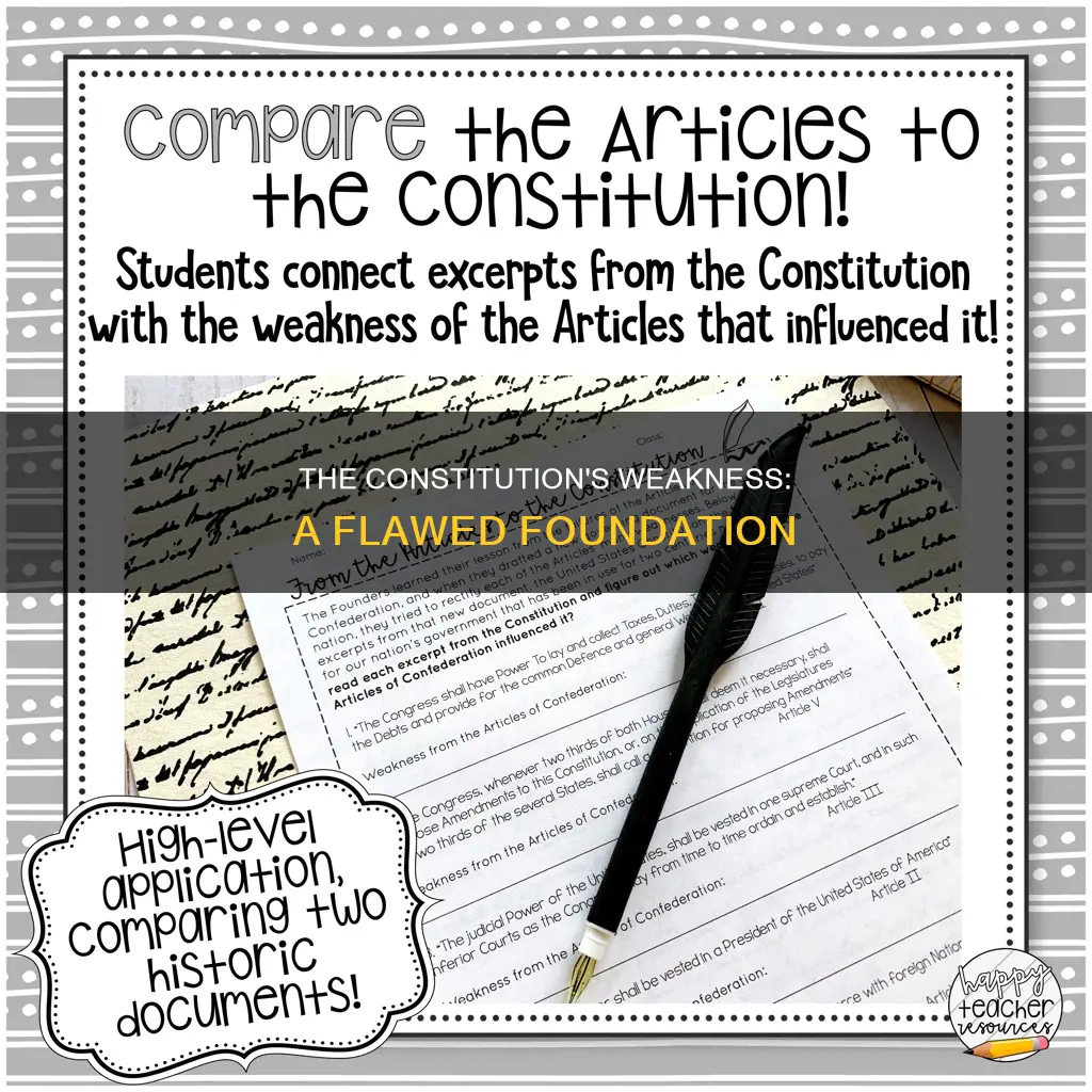 what is a major weakness of the constitution
