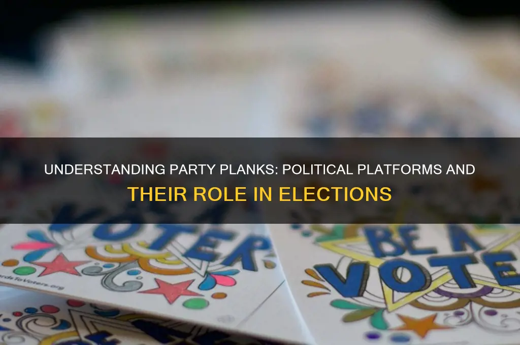what is a party plank in politics