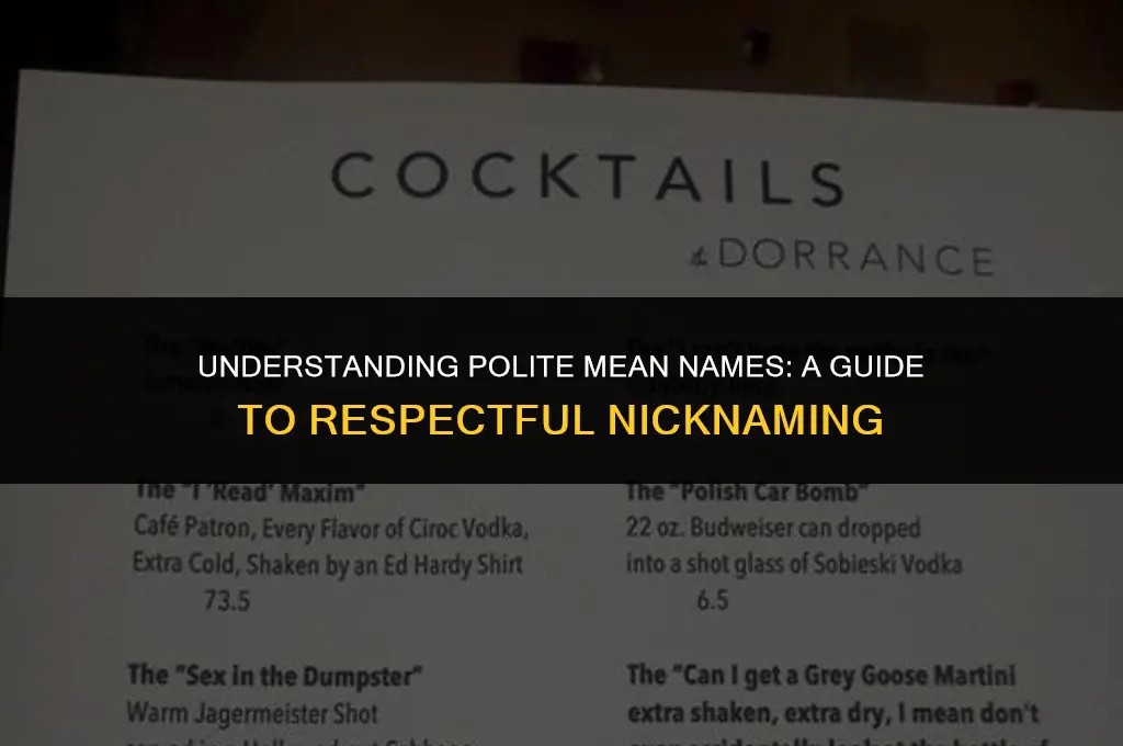what is a polite mean naem