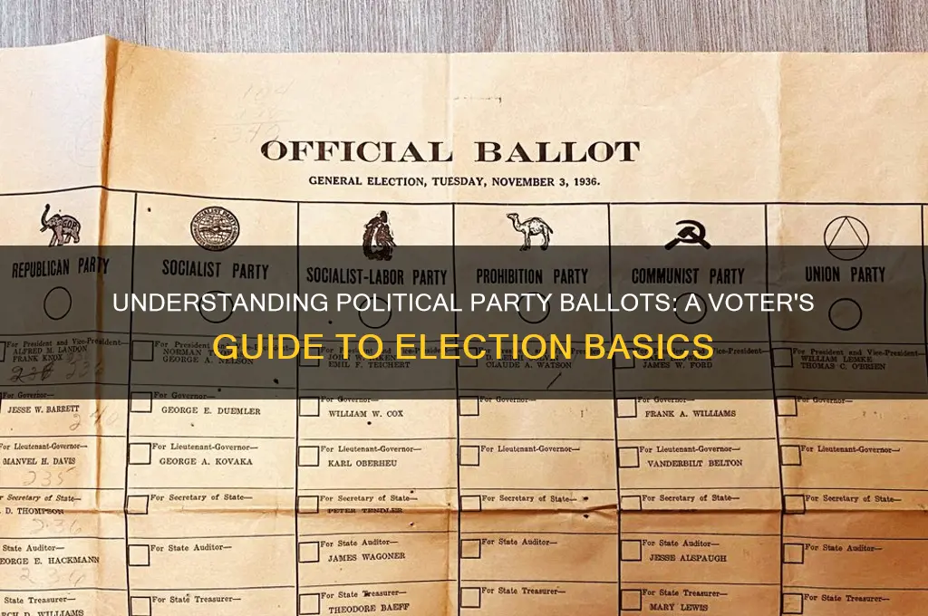 what is a political party ballot