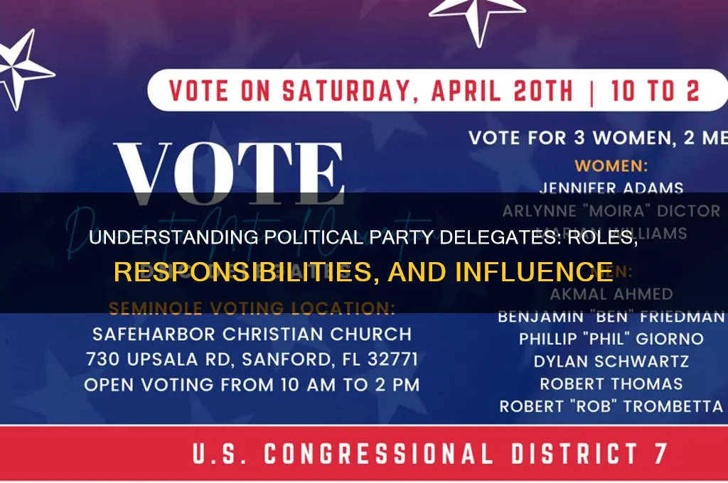 what is a political party delegate