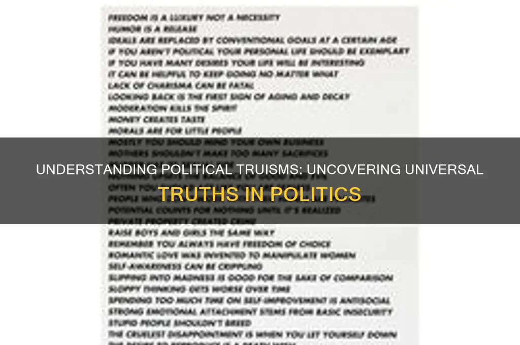 what is a political truism