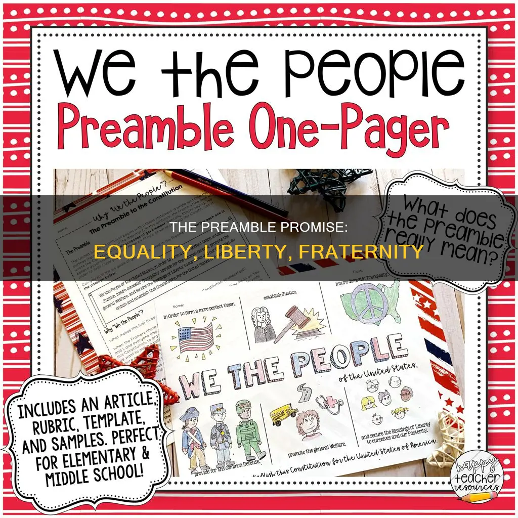 what is a preamble quote the preamble of our constitution