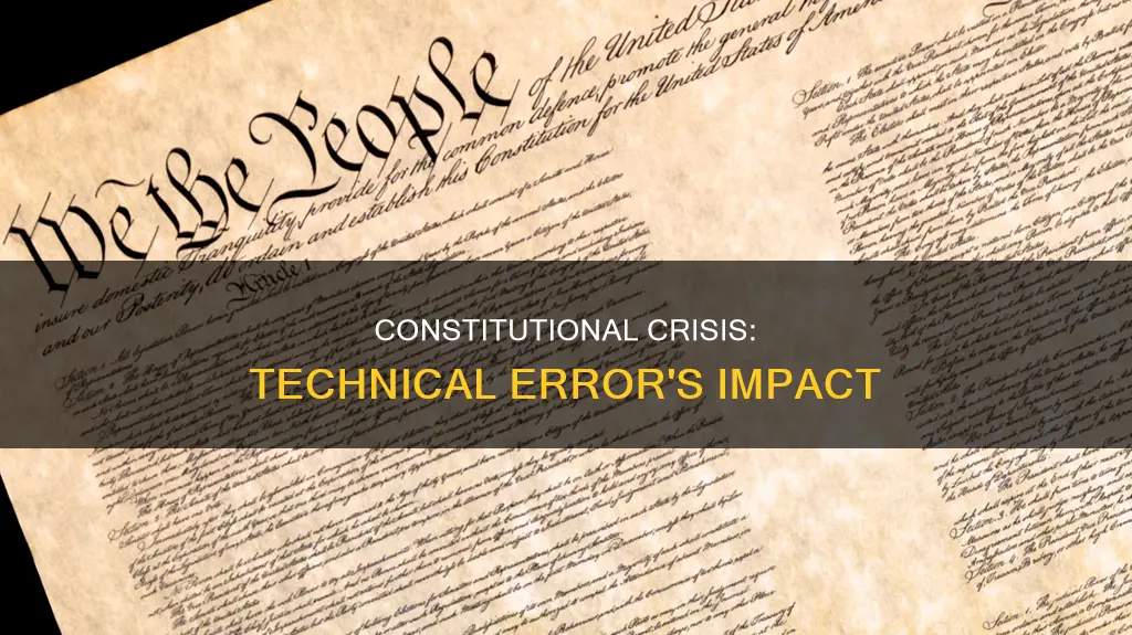 what is a serious technical error in the constitution