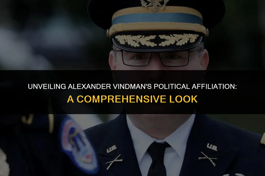 what is alexander vindman political affiliation