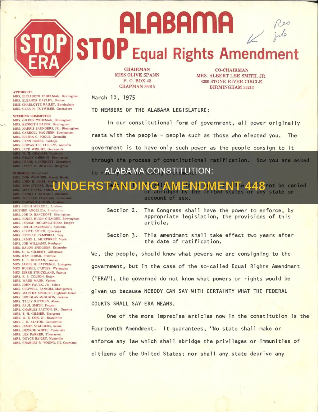 what is amendment 448 of the alabama constitution