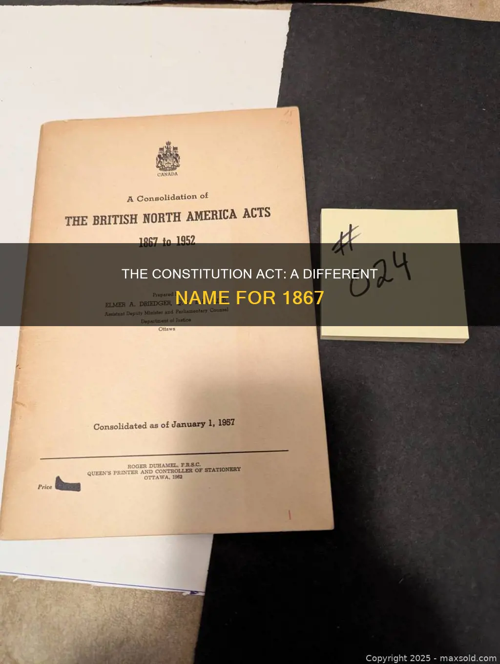 what is another name for the constitutional act of 1867