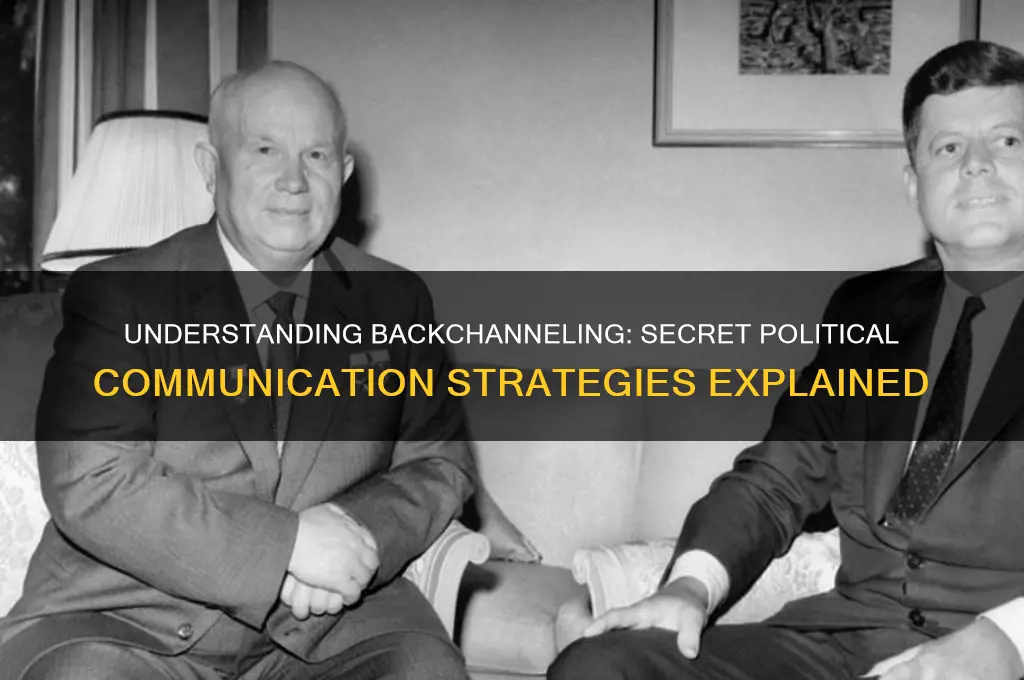 what is backchanneling in politics