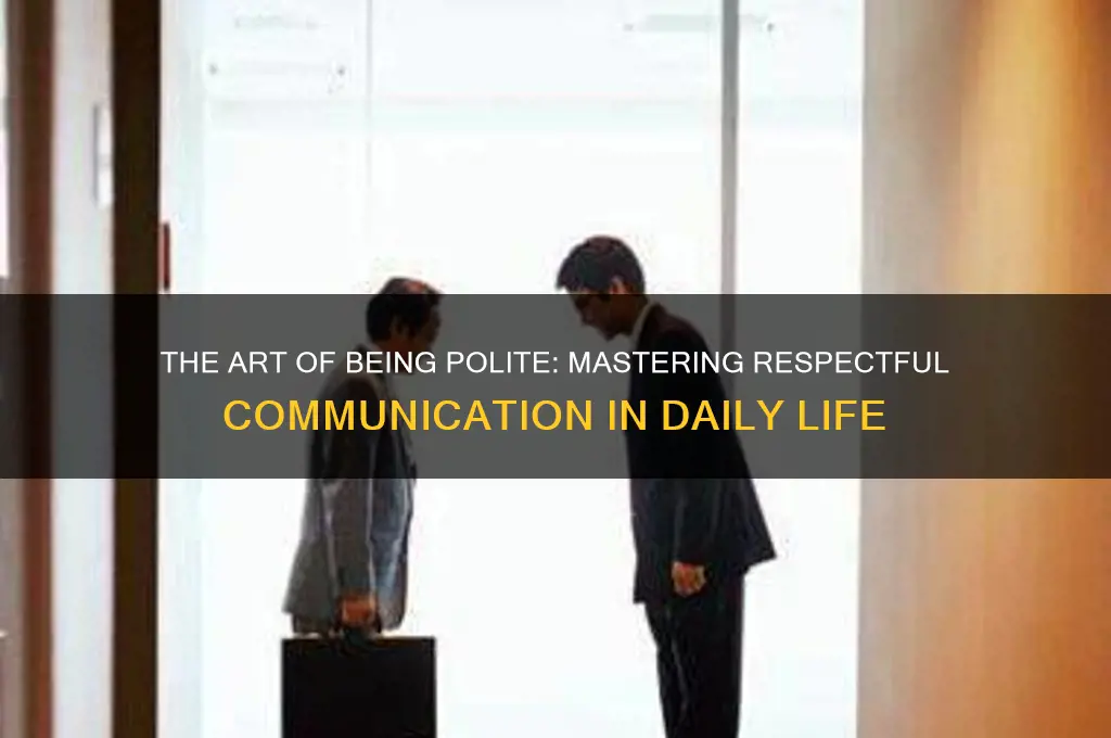 what is being polite