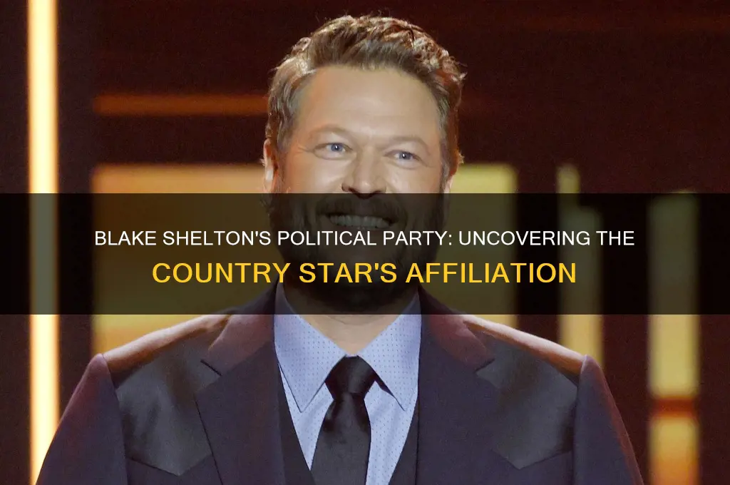 what is blake sheltons political party