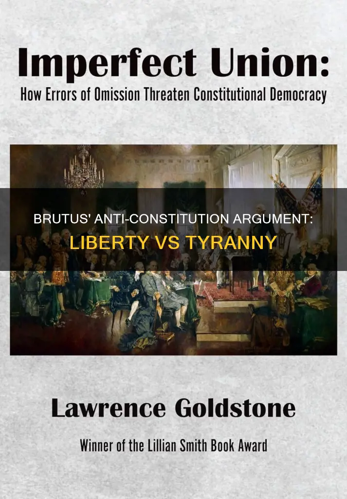 what is brutus argument against ratification of the constitution