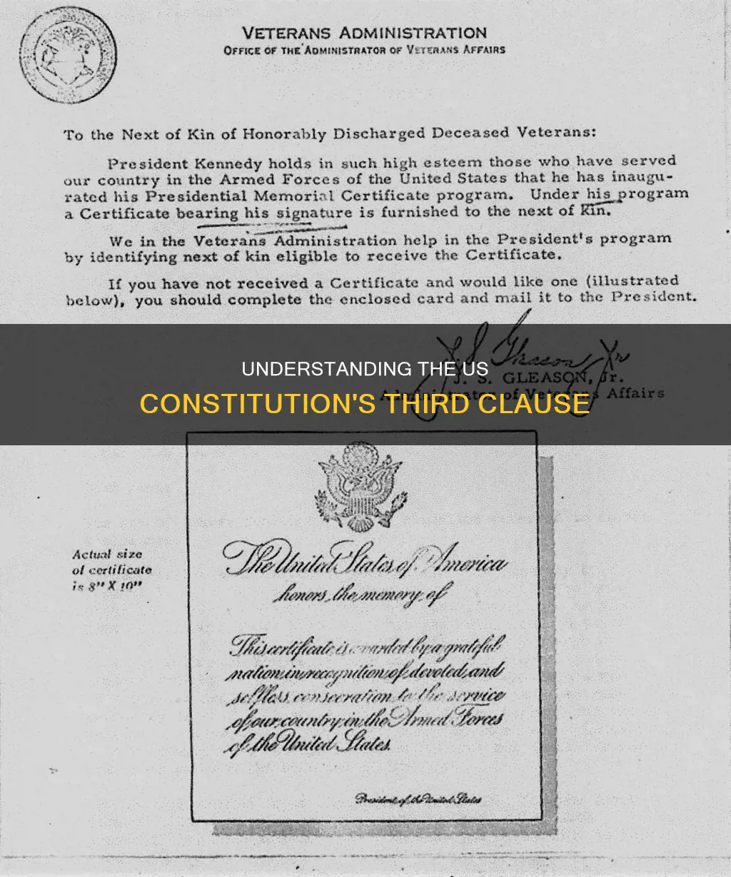 what is cluase number 3 in the us constitution