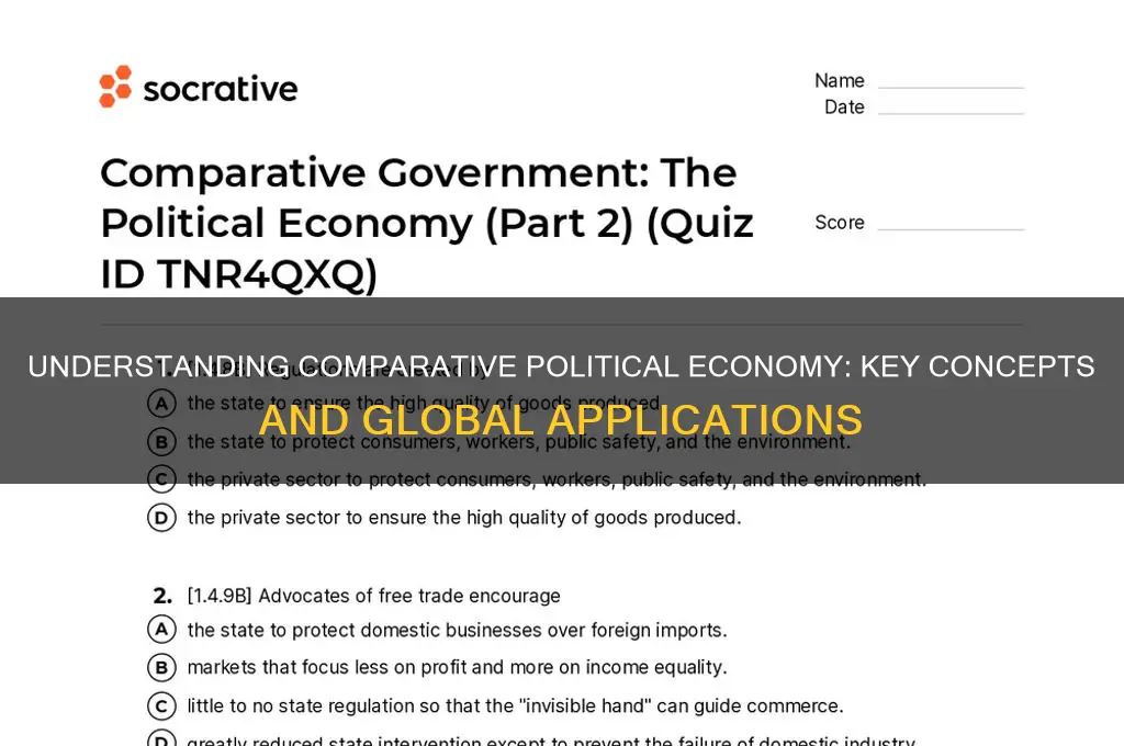 what is comparative political economy