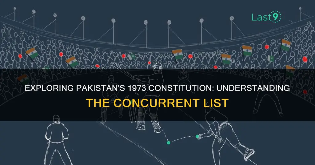 what is concurrent list in 1973 constitution of pakistan