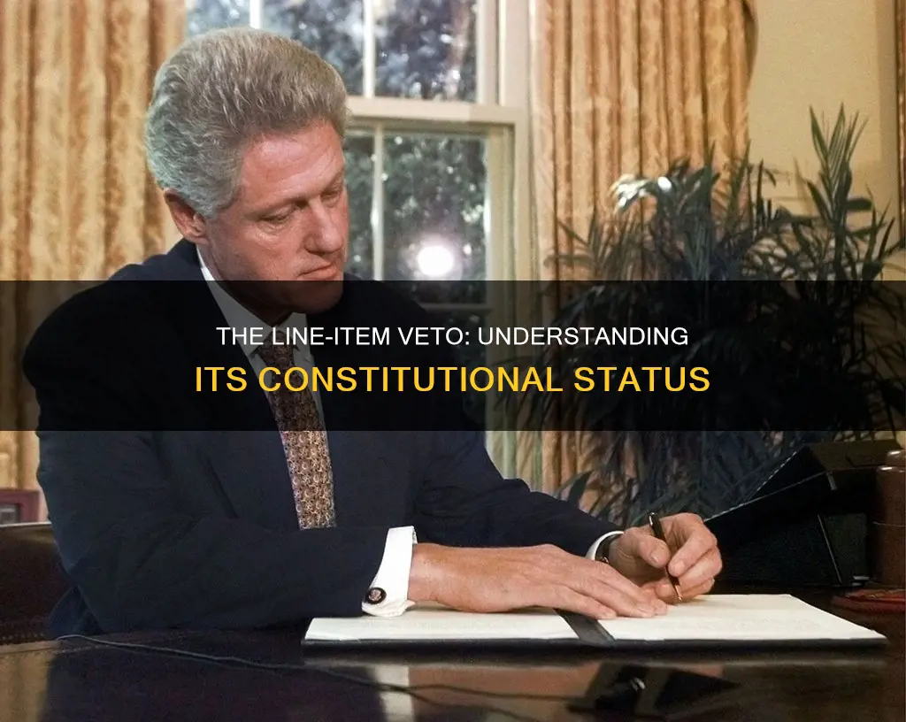 what is constitutional status of a line-item veto