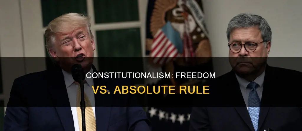 what is constitutionalism how does constitutionalism differ from absolutism