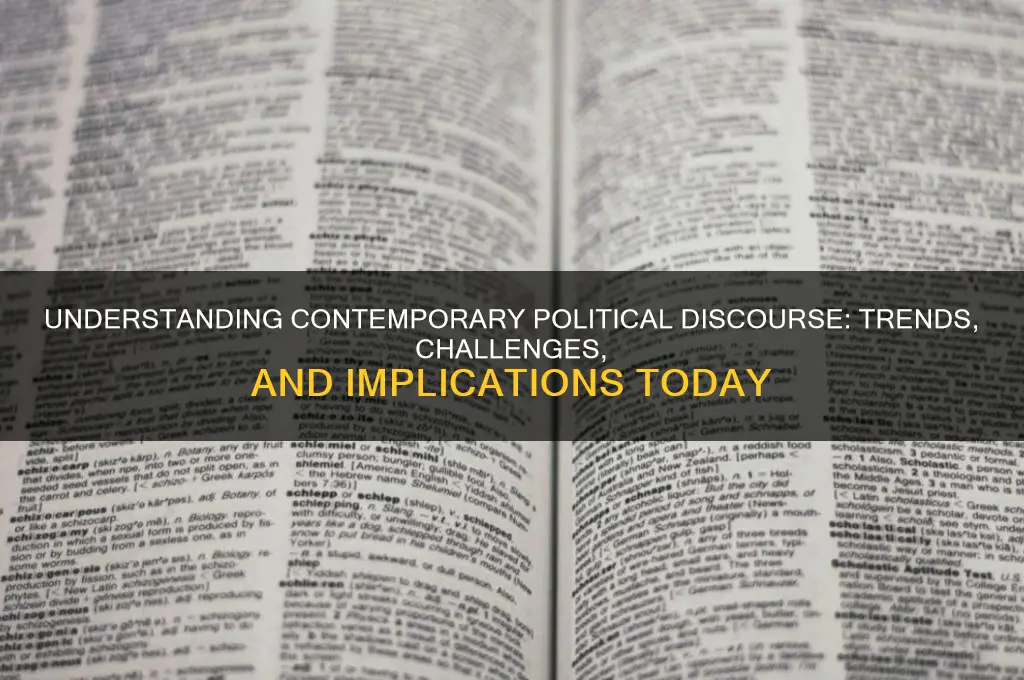 what is contemporary political discourse